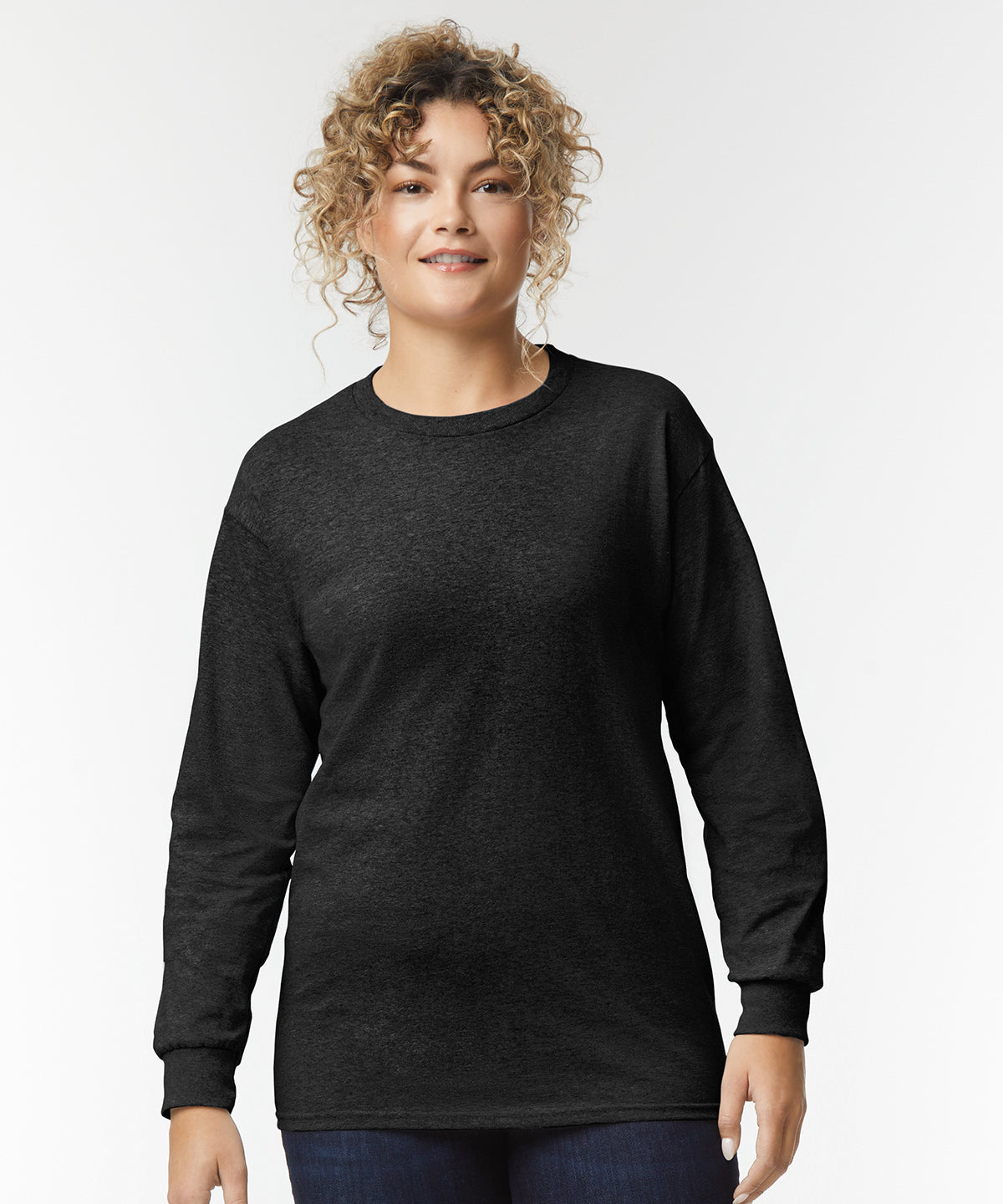 Ultra Cotton adult long sleeve t-shirt | Dark Chocolate