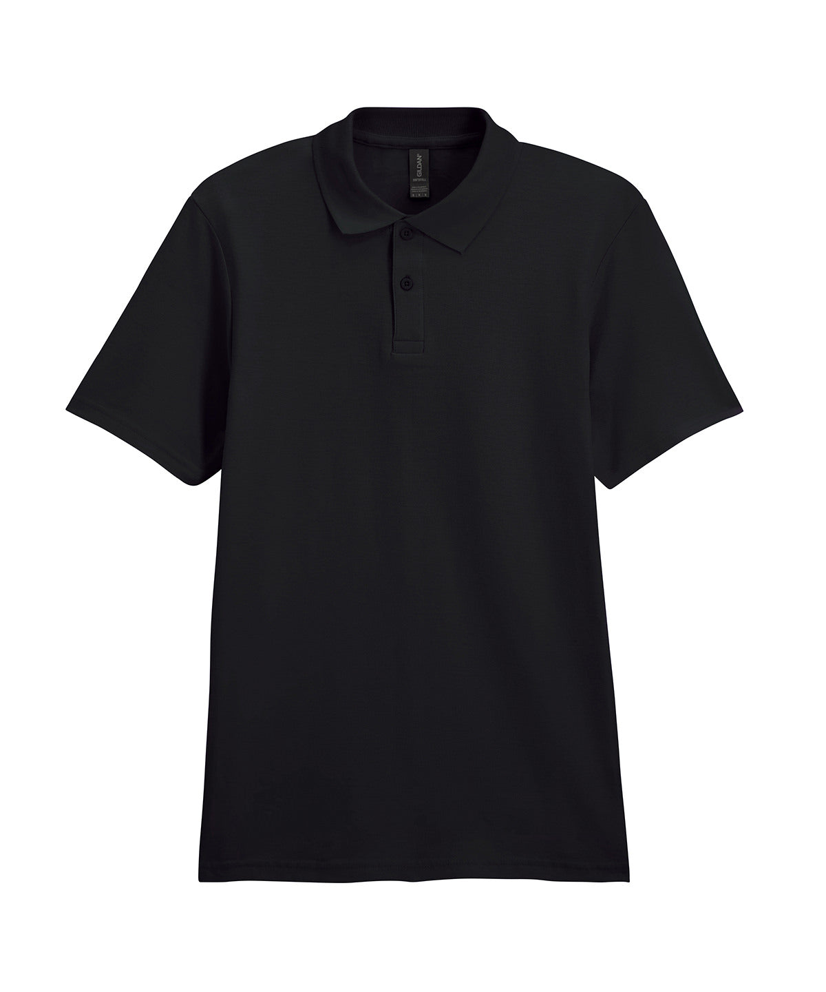 Softstyle adult double piqu polo | black