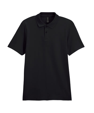 Softstyle adult double piqu polo | black