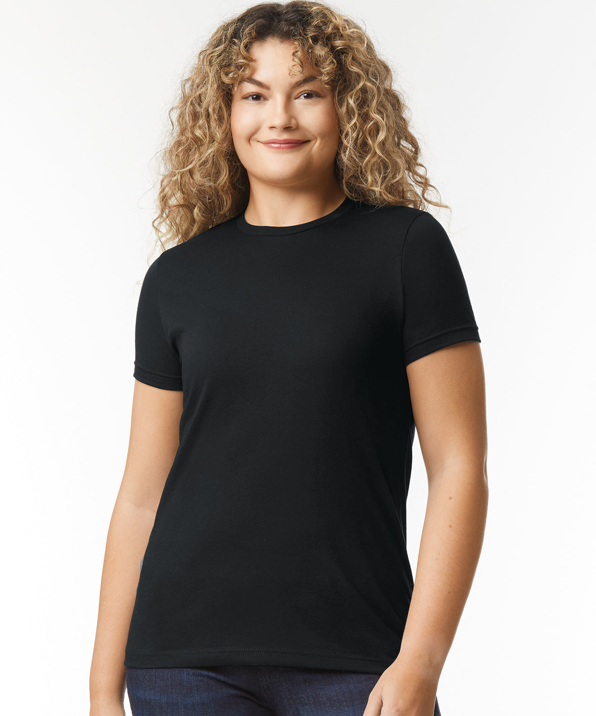 Softstyle CVC womens t-shirt | pitch black