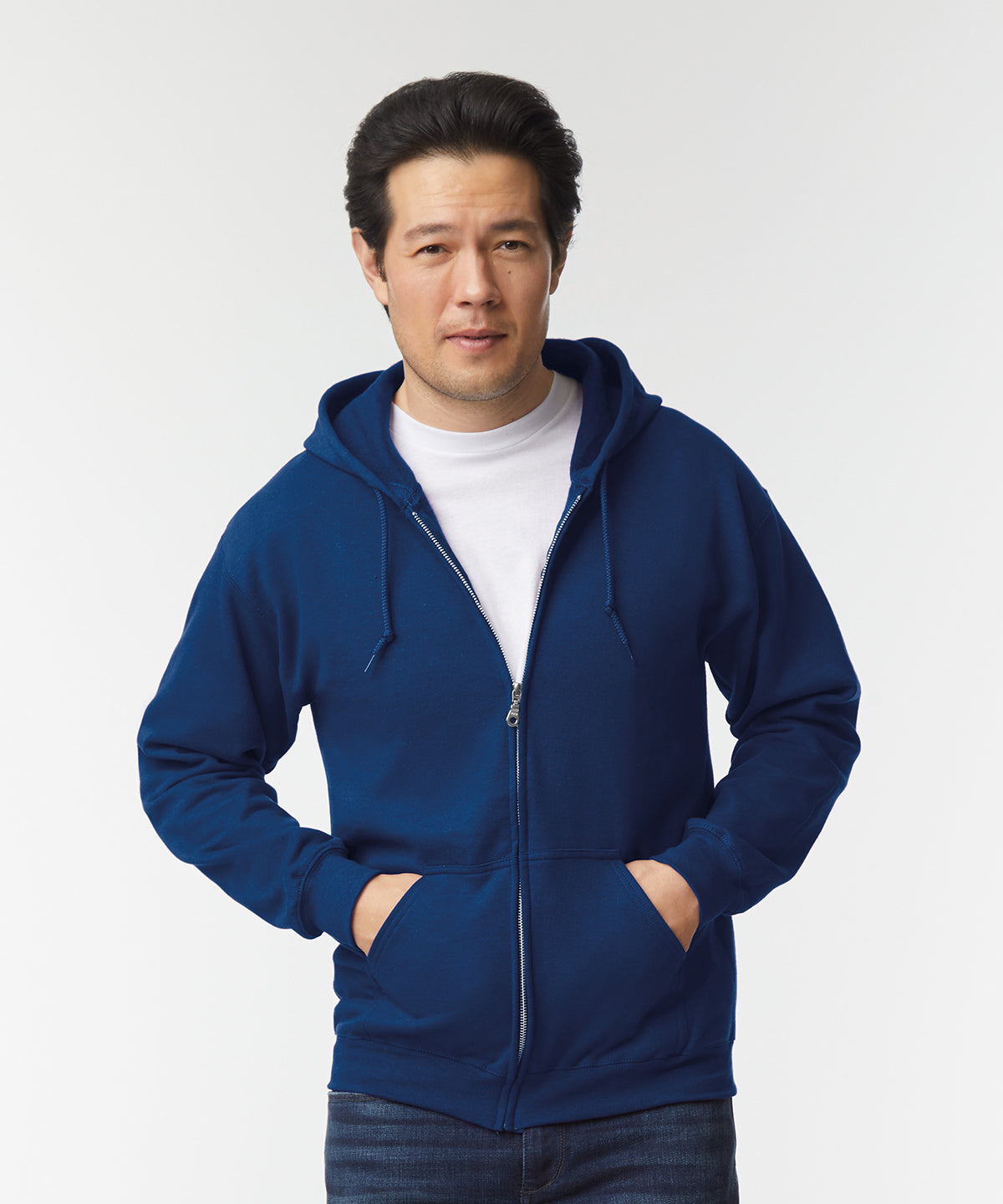 Heavy Blend  full zip hooded sweatshirt | black