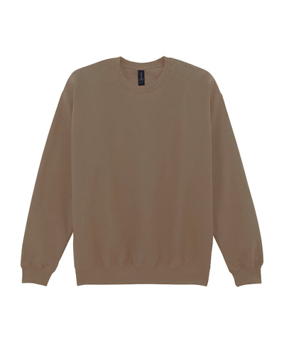 Softstyle midweight fleece adult crew neck | brown savana