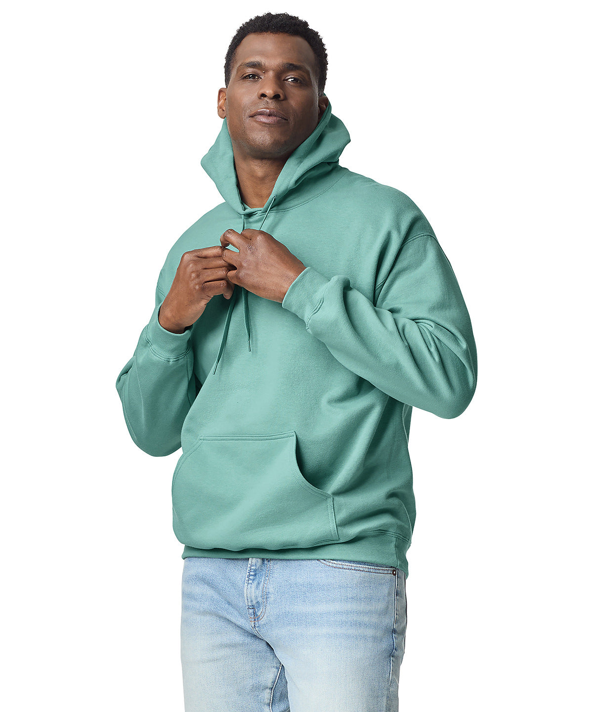 Softstyle midweight fleece adult hoodie | black