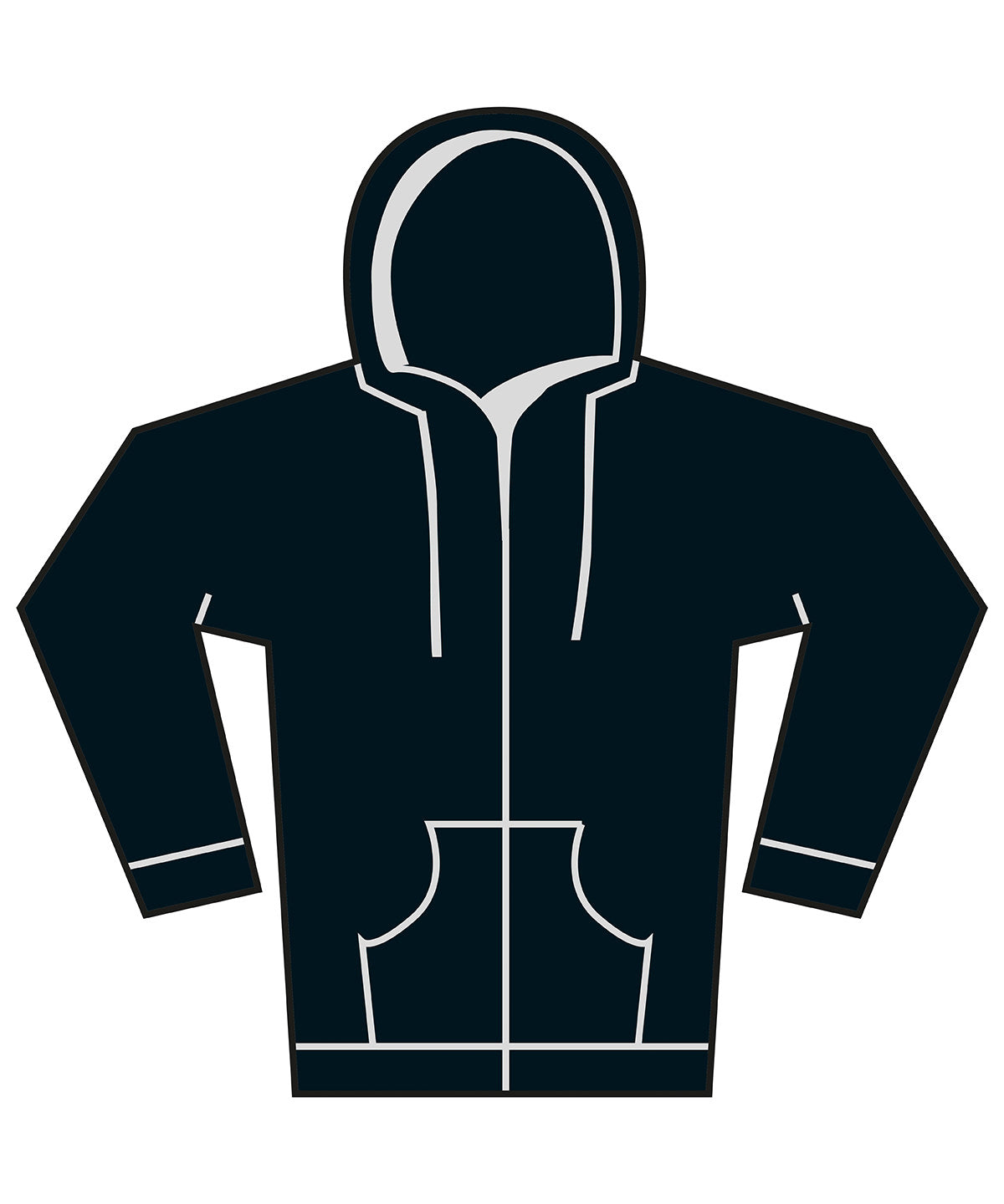 Softstyle midweight fleece adult full-zip hooded sweatshirt | Black