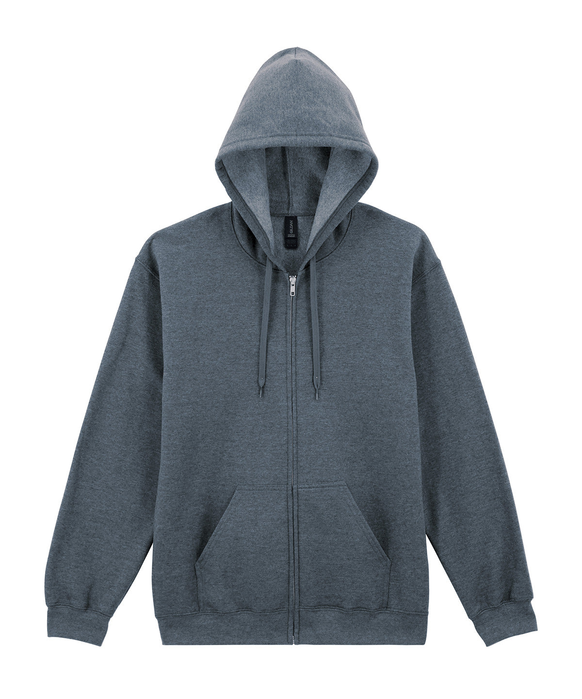Softstyle midweight fleece adult full-zip hooded sweatshirt | dark heather
