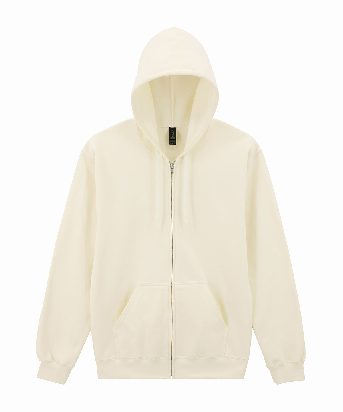 Softstyle midweight fleece adult full-zip hooded sweatshirt | off white