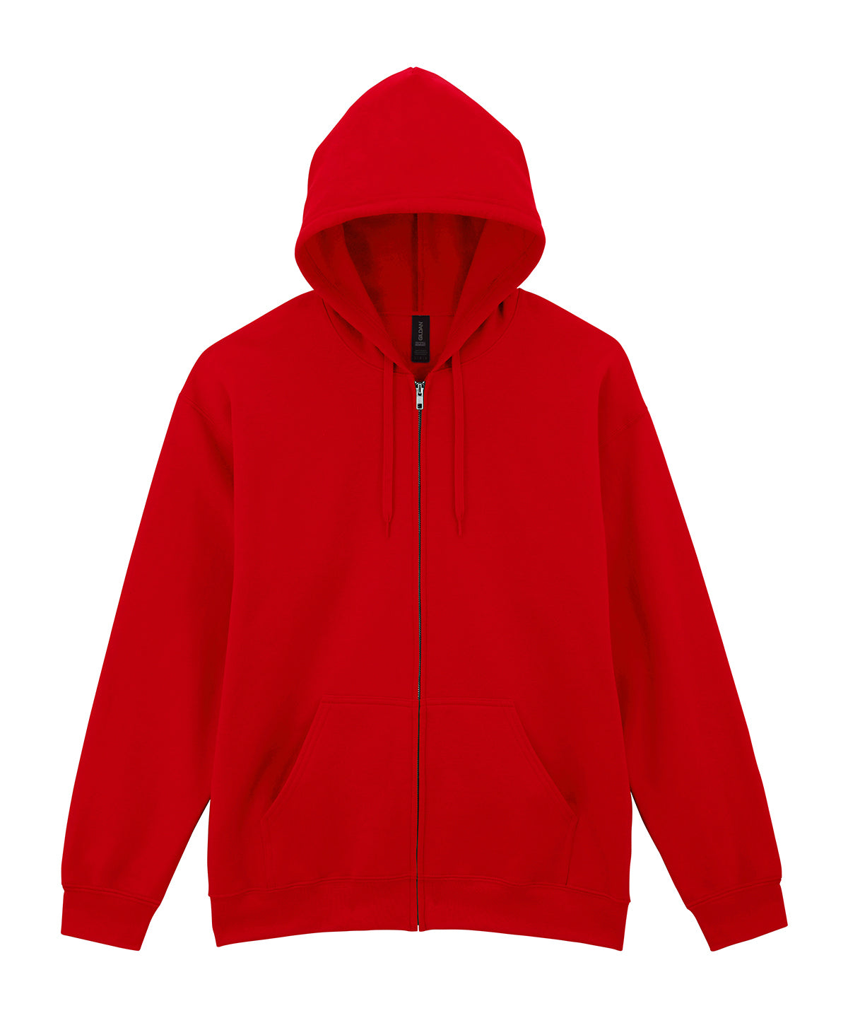 Softstyle midweight fleece adult full-zip hooded sweatshirt | red
