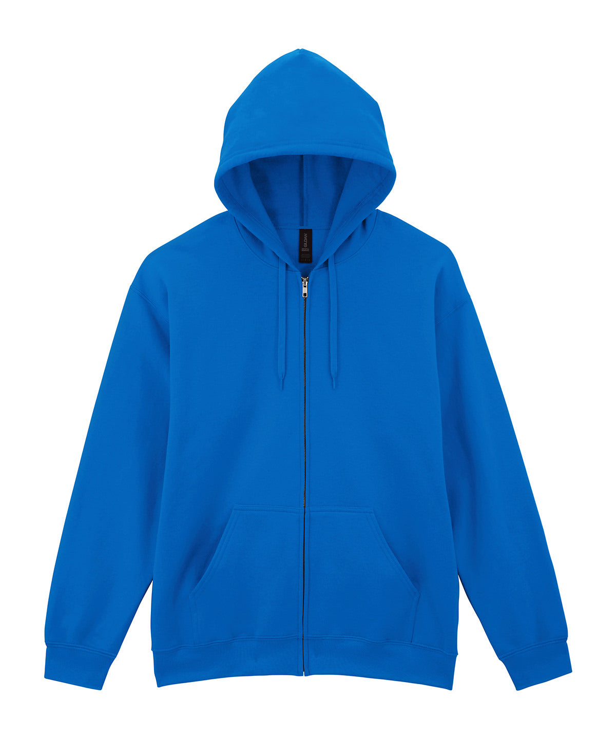 Softstyle midweight fleece adult full-zip hooded sweatshirt | royal