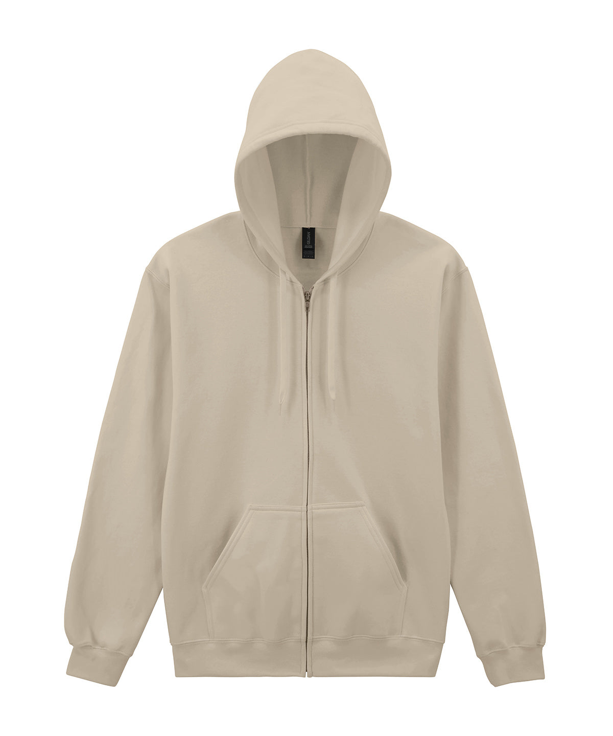 Softstyle midweight fleece adult full-zip hooded sweatshirt | sand