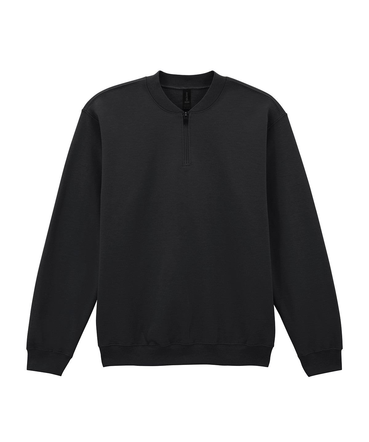 Softstyle midweight adult fleece 1/4-zip sweatshirt | black