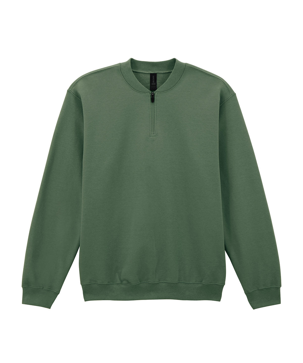 Softstyle midweight adult fleece 1/4-zip sweatshirt | military green