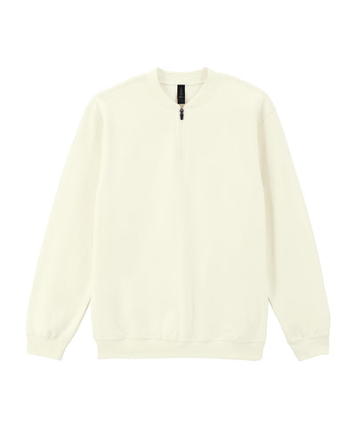 Softstyle midweight adult fleece 1/4-zip sweatshirt | off white