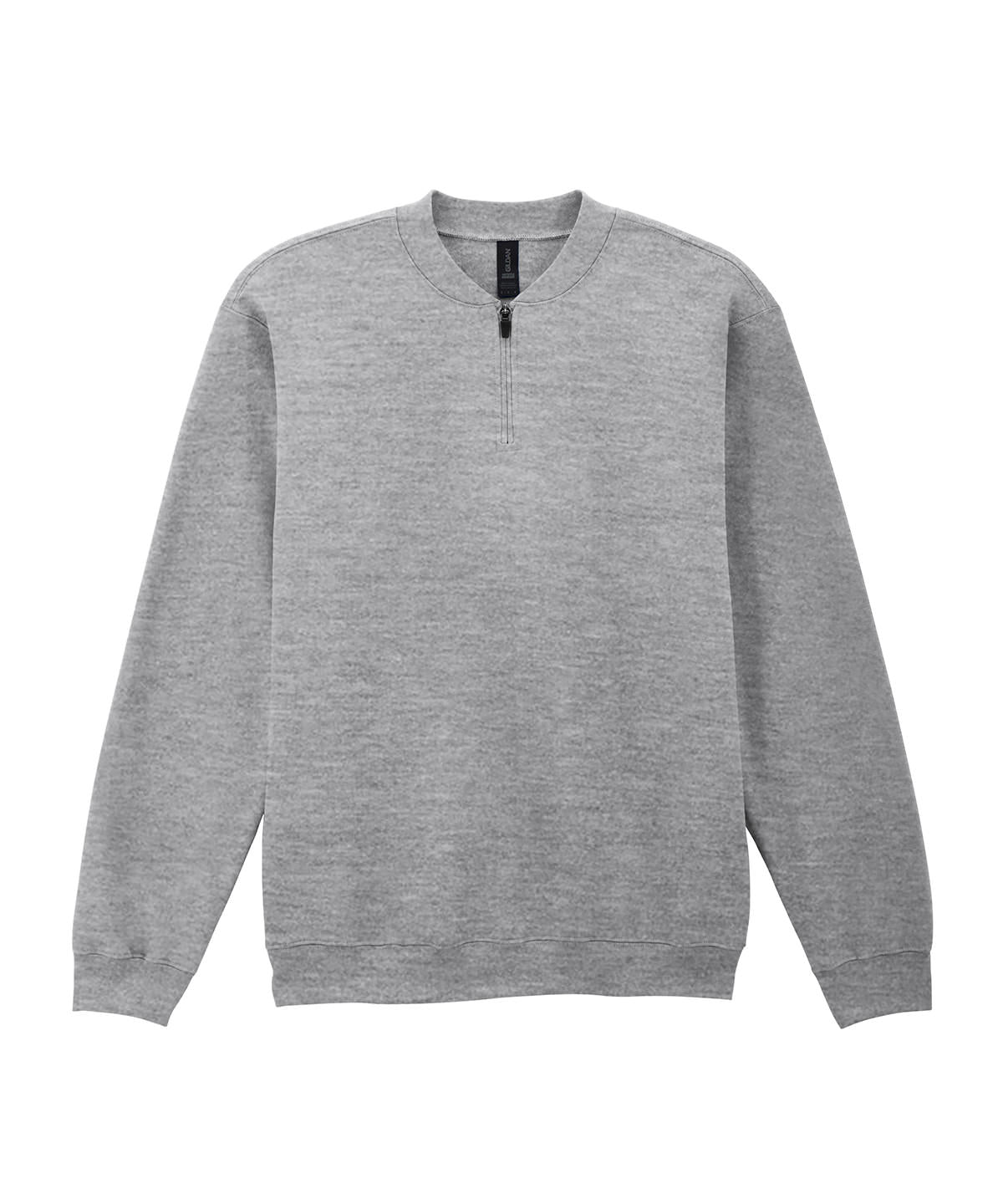 Softstyle midweight adult fleece 1/4-zip sweatshirt | ringspun sport grey