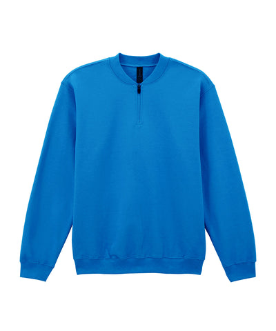 Softstyle midweight adult fleece 1/4-zip sweatshirt | royal