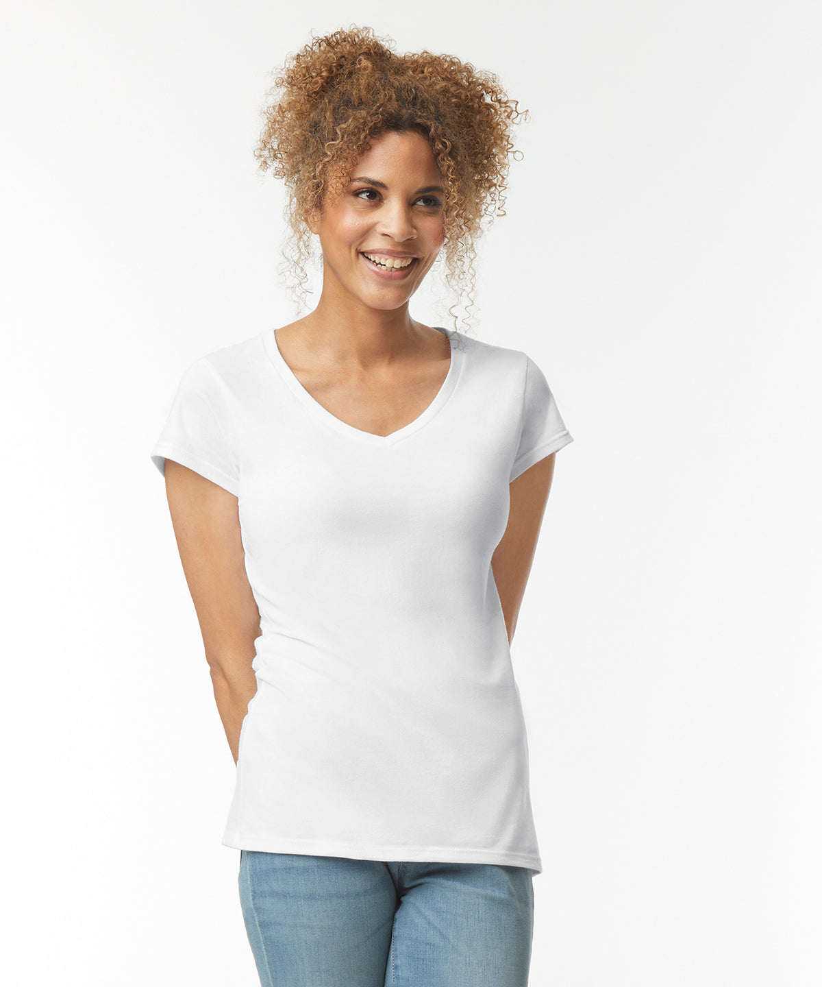 Softstyle womens v-neck t-shirt | black