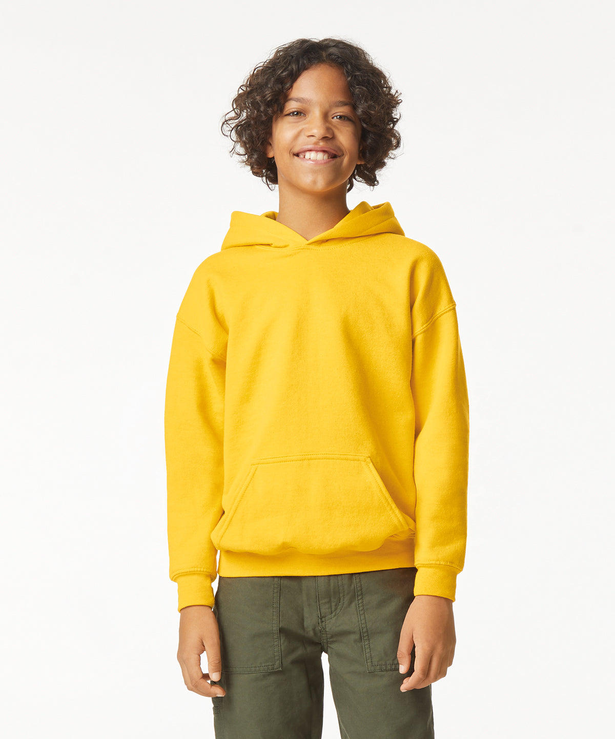 Softstyle midweight fleece youth hoodie | black