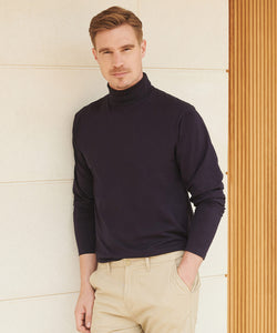 Long sleeve roll neck top | black