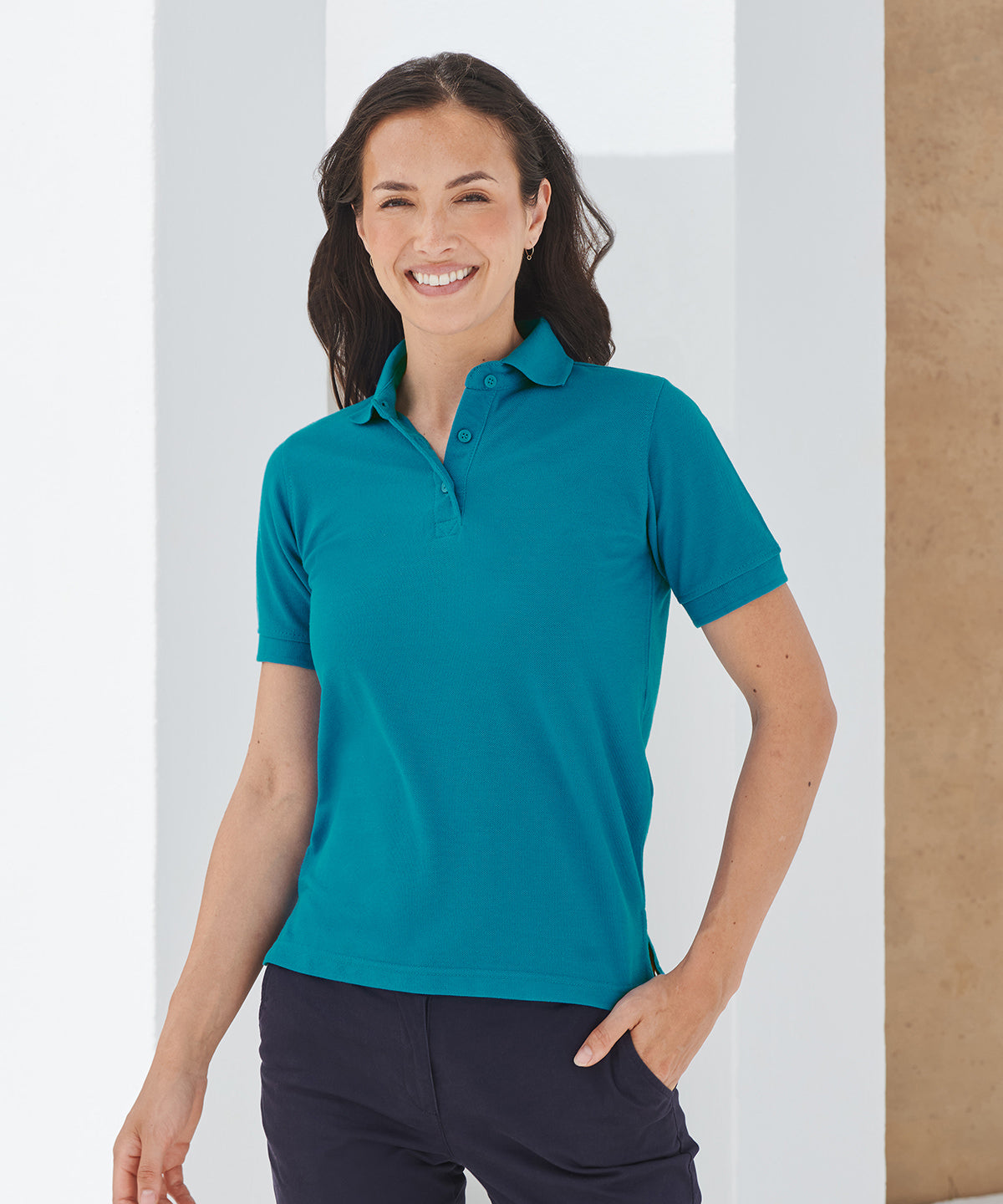 Womens 65/35 polo shirt | black