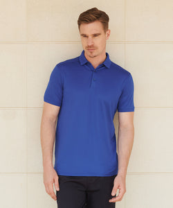 Stretch polo shirt with wicking finish (slim fit) | black