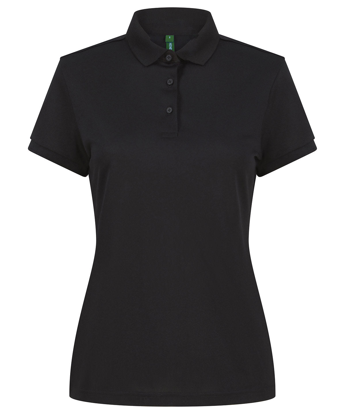 Womens recycled polyester polo shirt | black