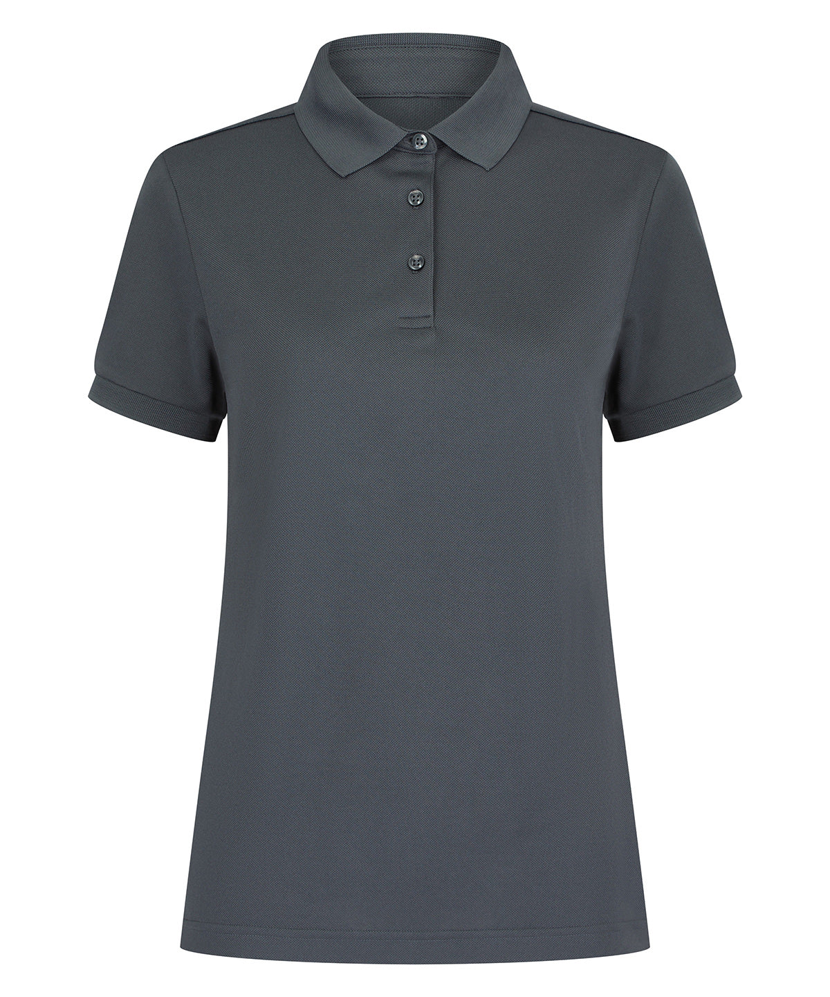 Womens recycled polyester polo shirt | charcoal grey