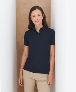 Womens recycled polyester polo shirt | black