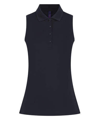 Womens sleeveless Coolplus® polo shirt | navy
