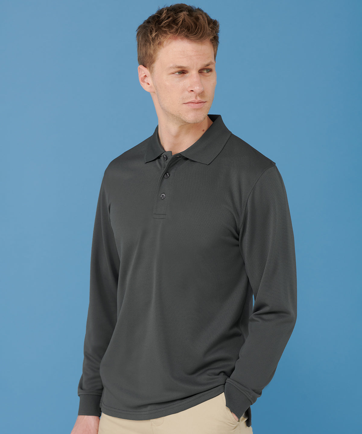 Long sleeve Coolplus® polo shirt | Navy