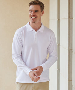 Long sleeve Coolplus® polo shirt | black