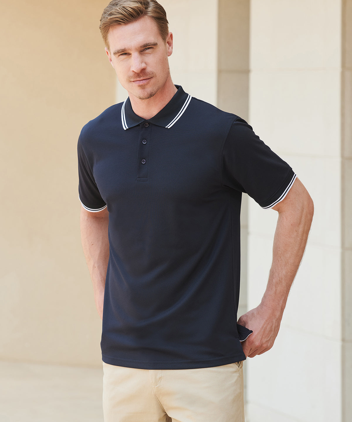 Double tipped Coolplus® polo shirt | royal/white