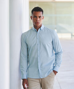 Long sleeve cotton-feel Coolplus® shirt | black