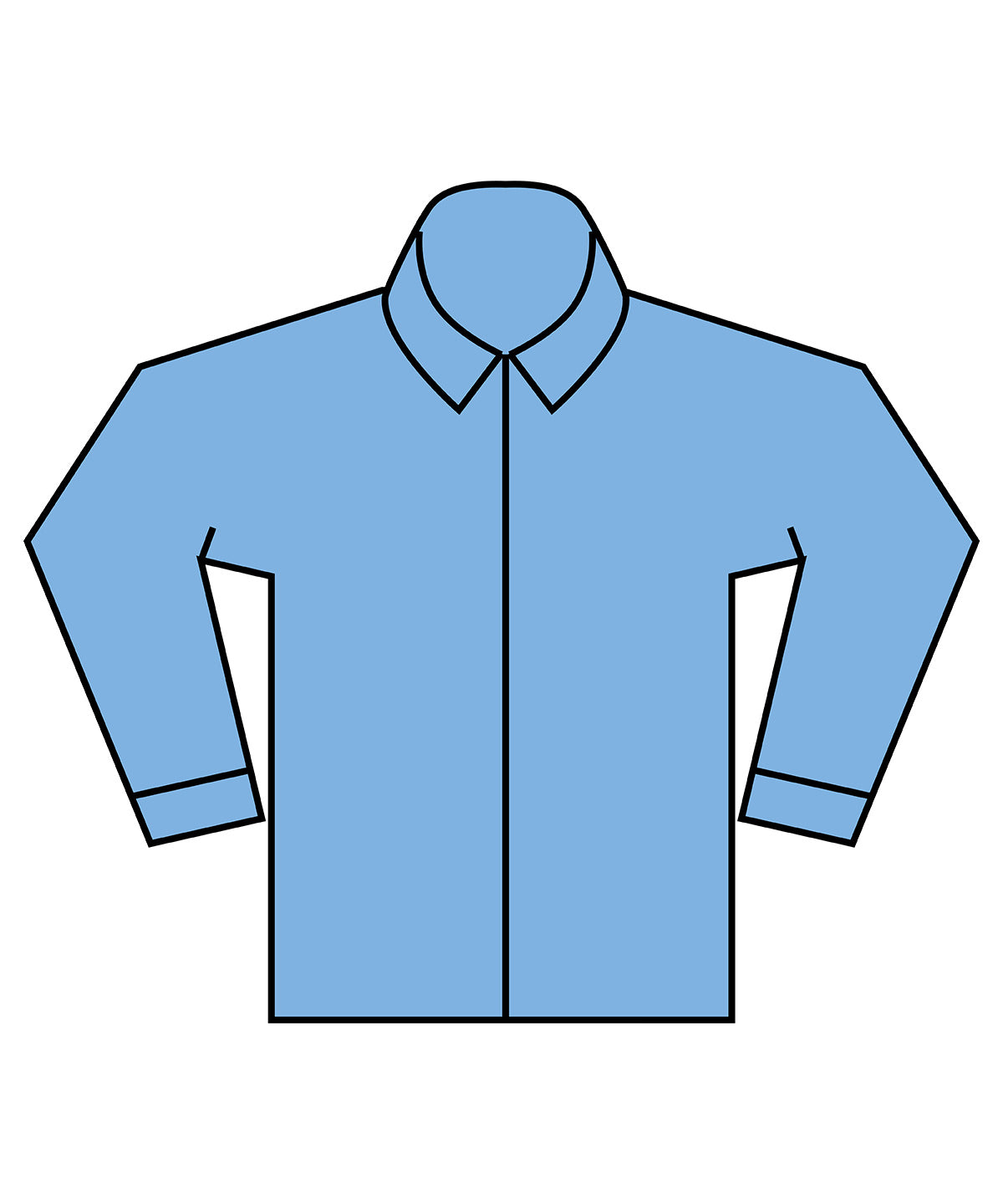 Long sleeve cotton-feel Coolplus® shirt | light blue