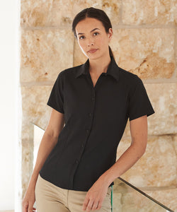 Womens wicking antibacterial short sleeve shirt | black
