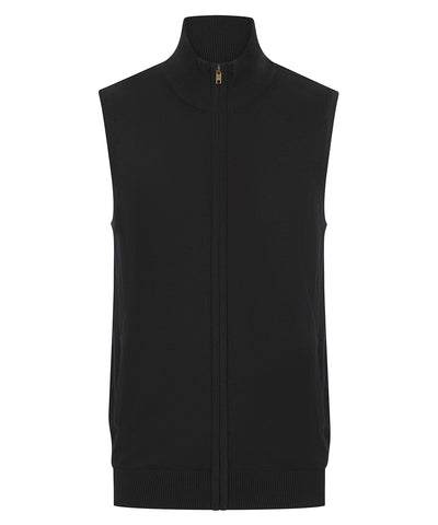 Sleeveless zip-through jumper | black