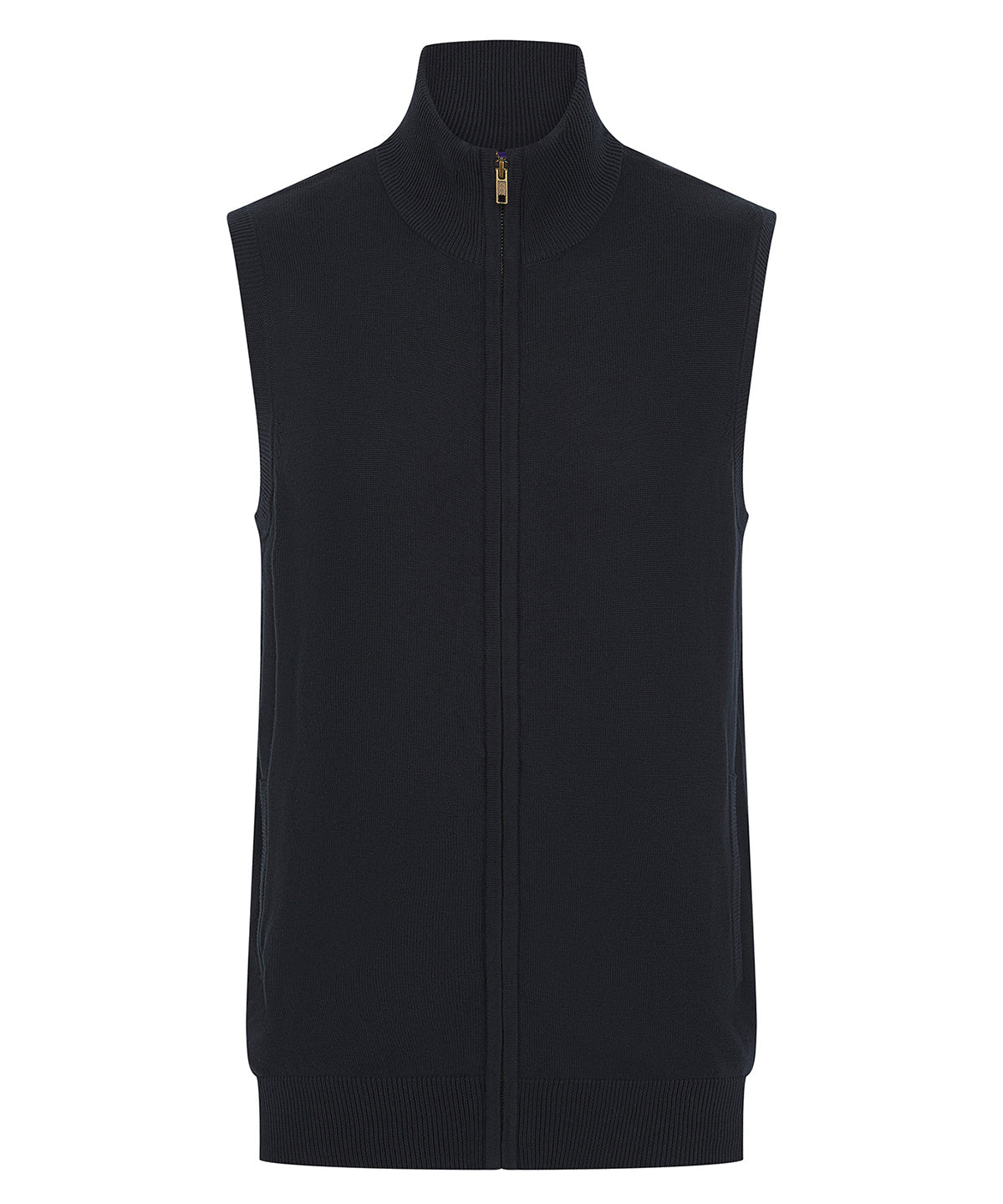 Sleeveless zip-through jumper | navy