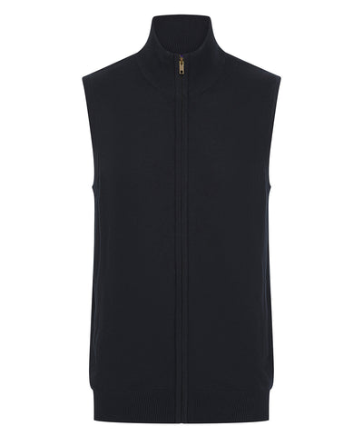 Sleeveless zip-through jumper | navy