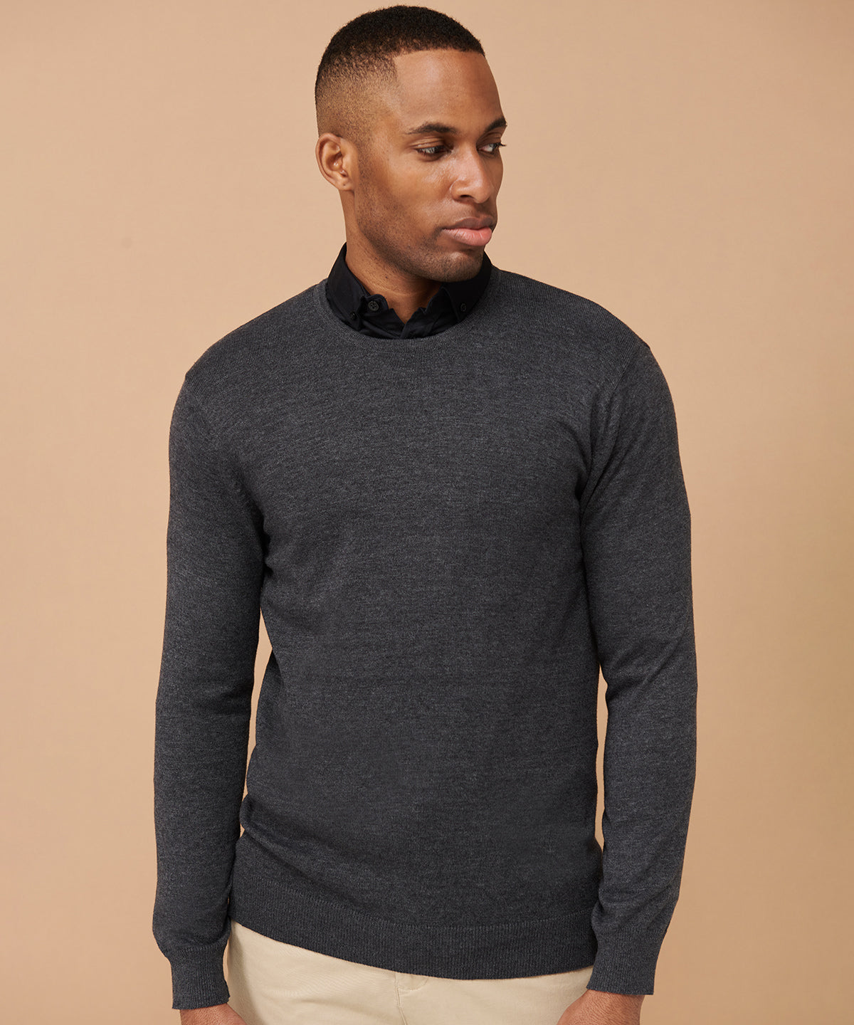 Crew neck jumper | Grey Marl
