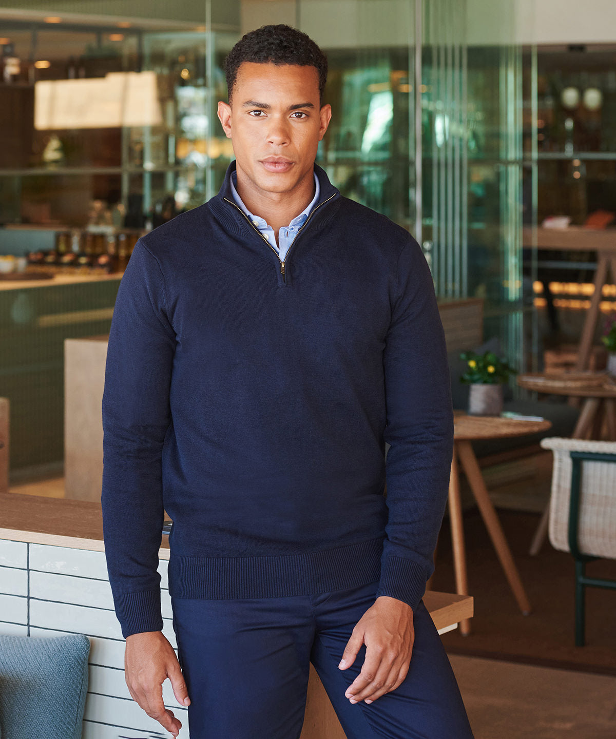 zip jumper | black