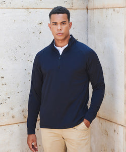 zip top with wicking finish | black