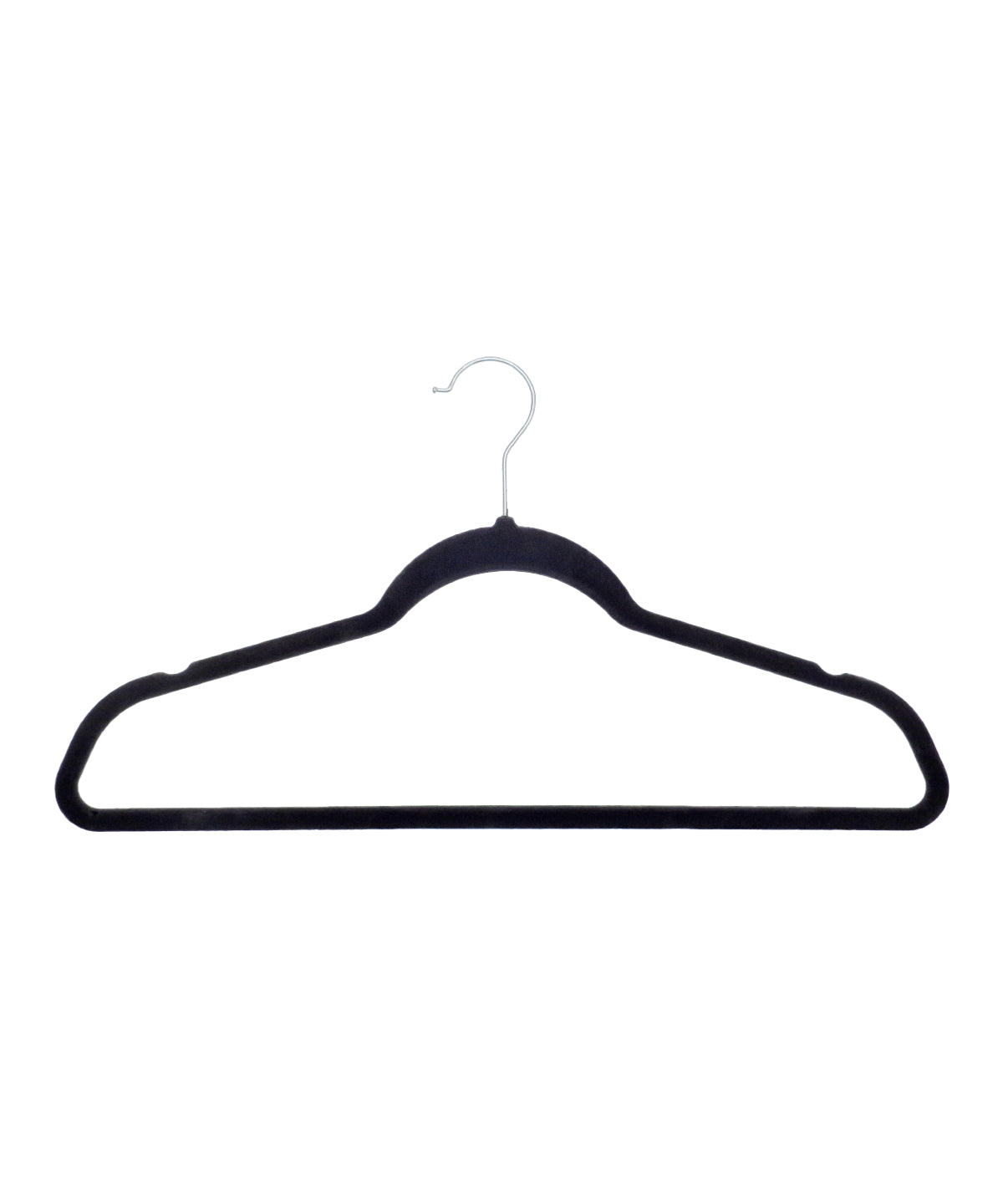 Velvet-effect coat hangers (25-pack) | black