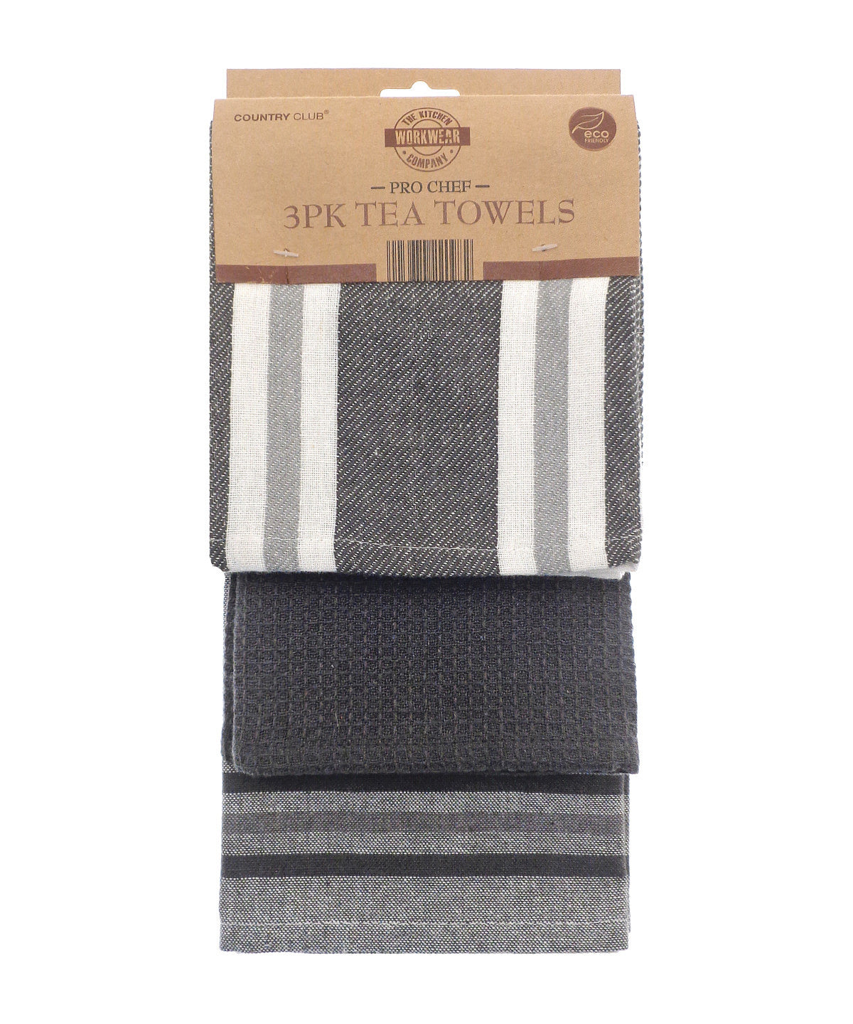 Pro Chef tea towel | grey stripe