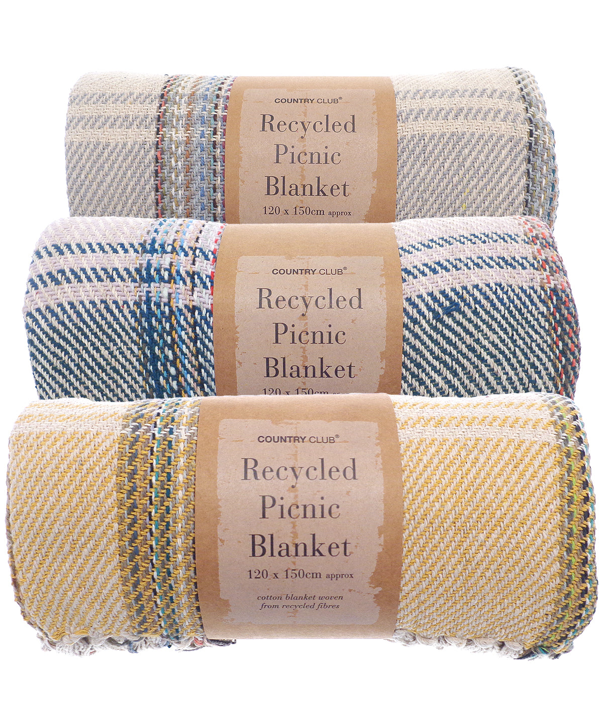 Recycled picnic blanket | Mixed Fabric Colour