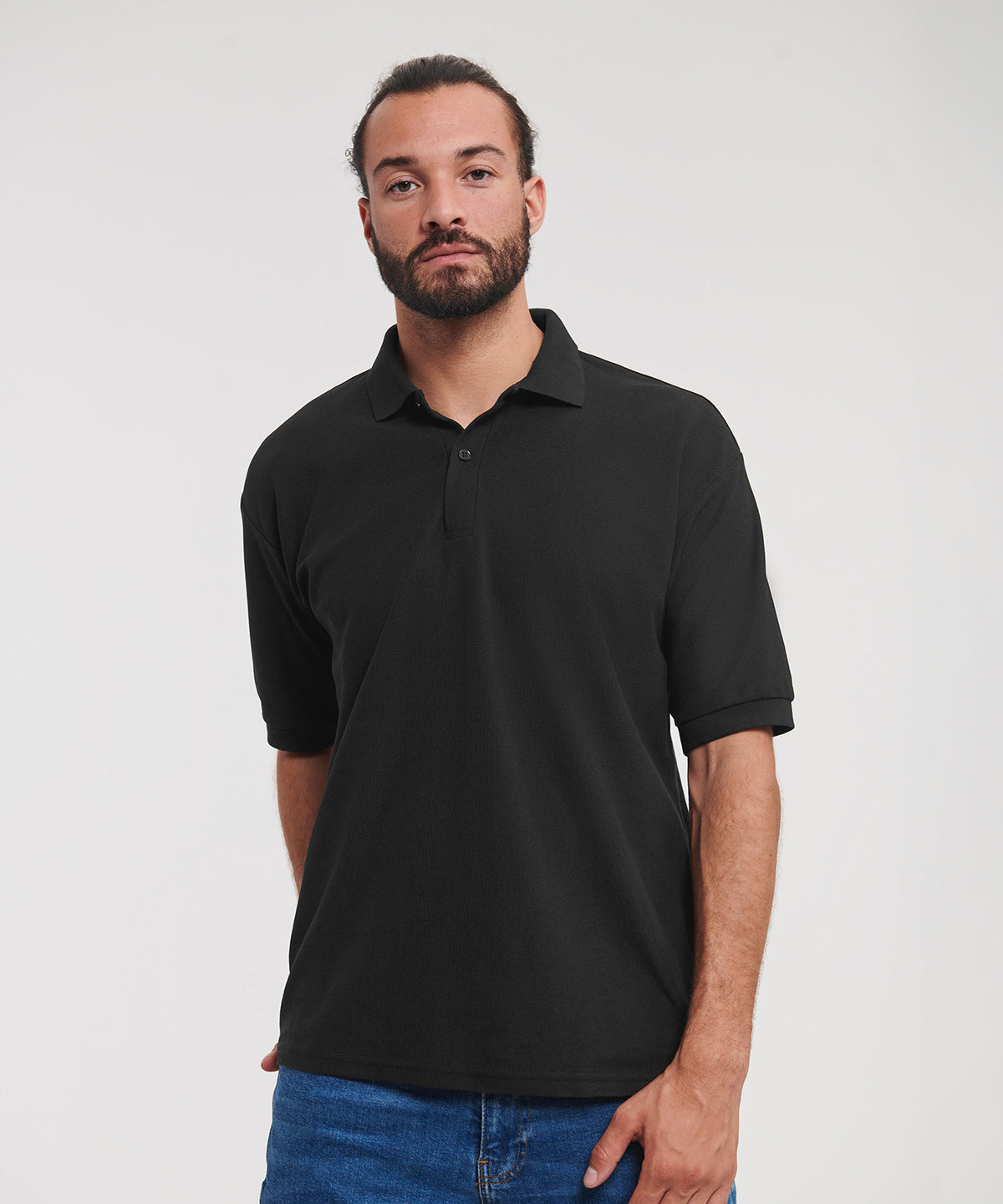 Classic polycotton polo | black