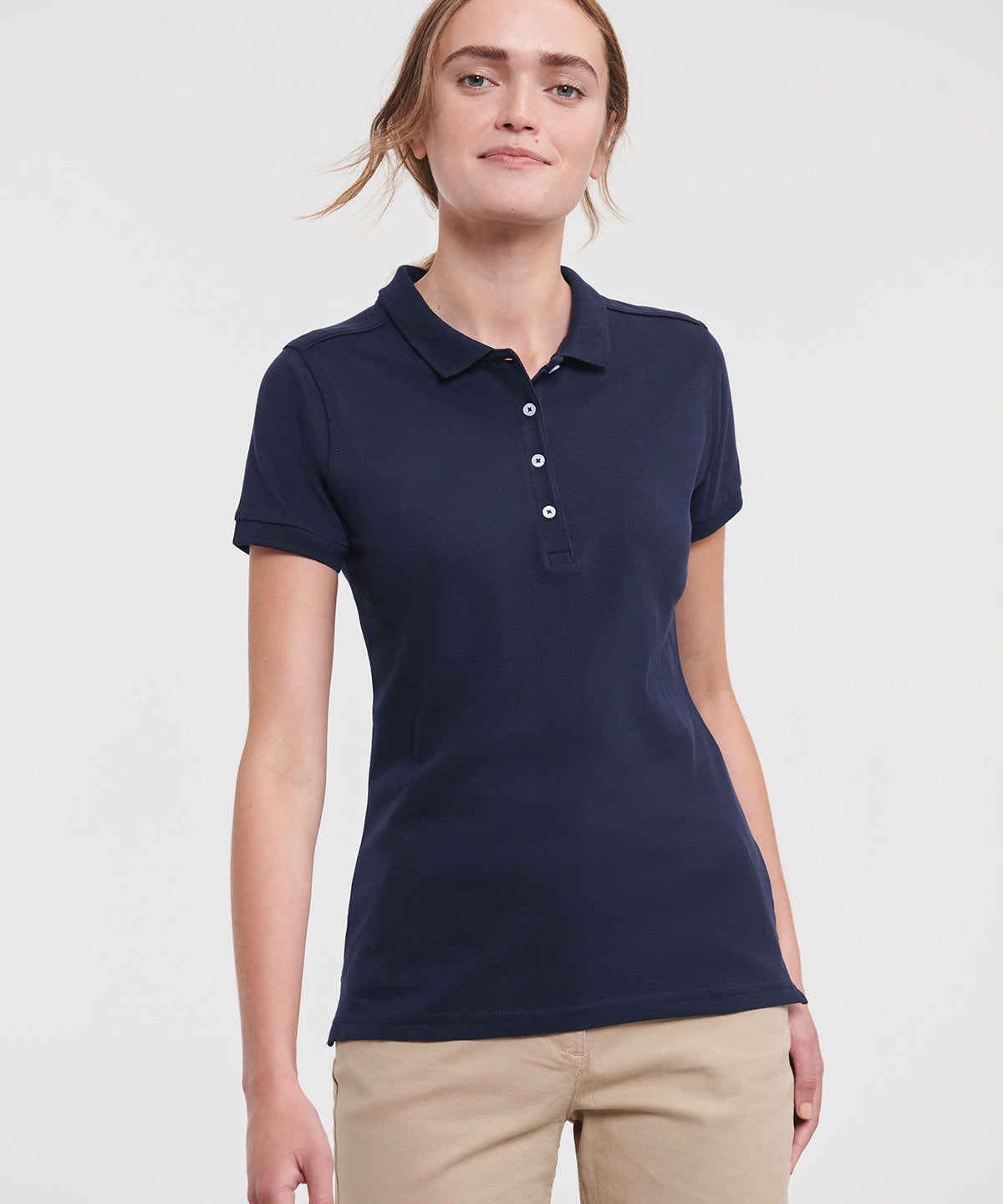 Womens stretch polo | black