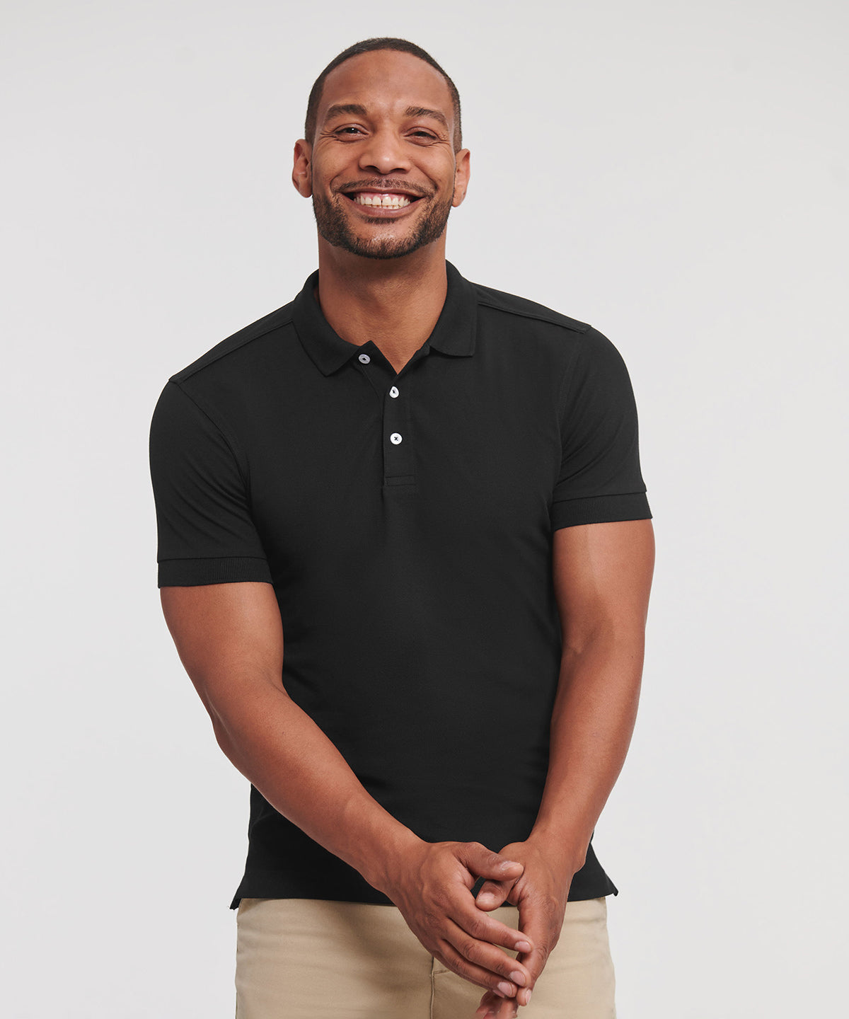 Stretch polo | black