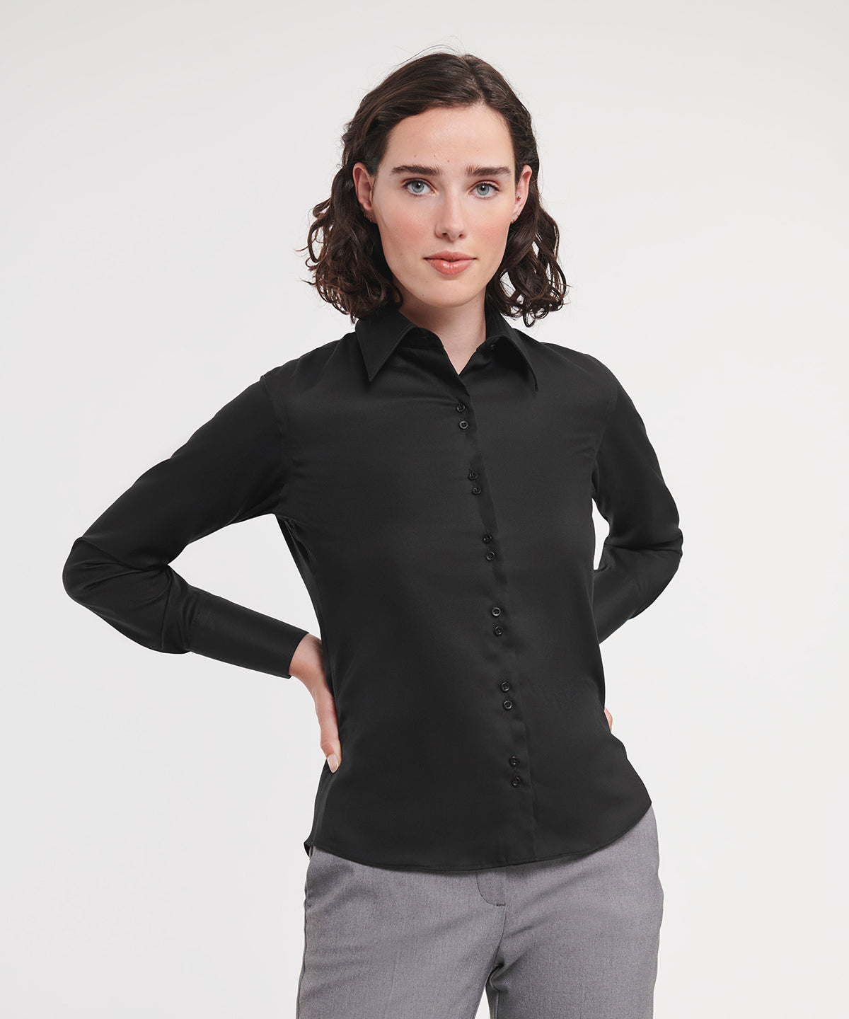 Womens long sleeve ultimate non-iron shirt | white