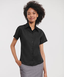 Womens short sleeve ultimate non-iron shirt | black