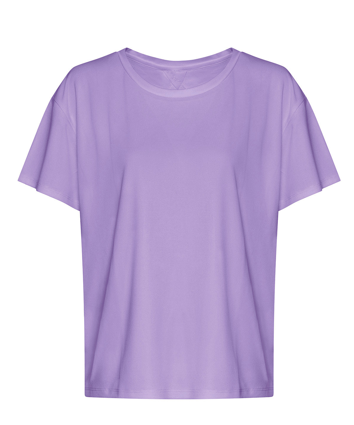 Womens open back T | digital lavender