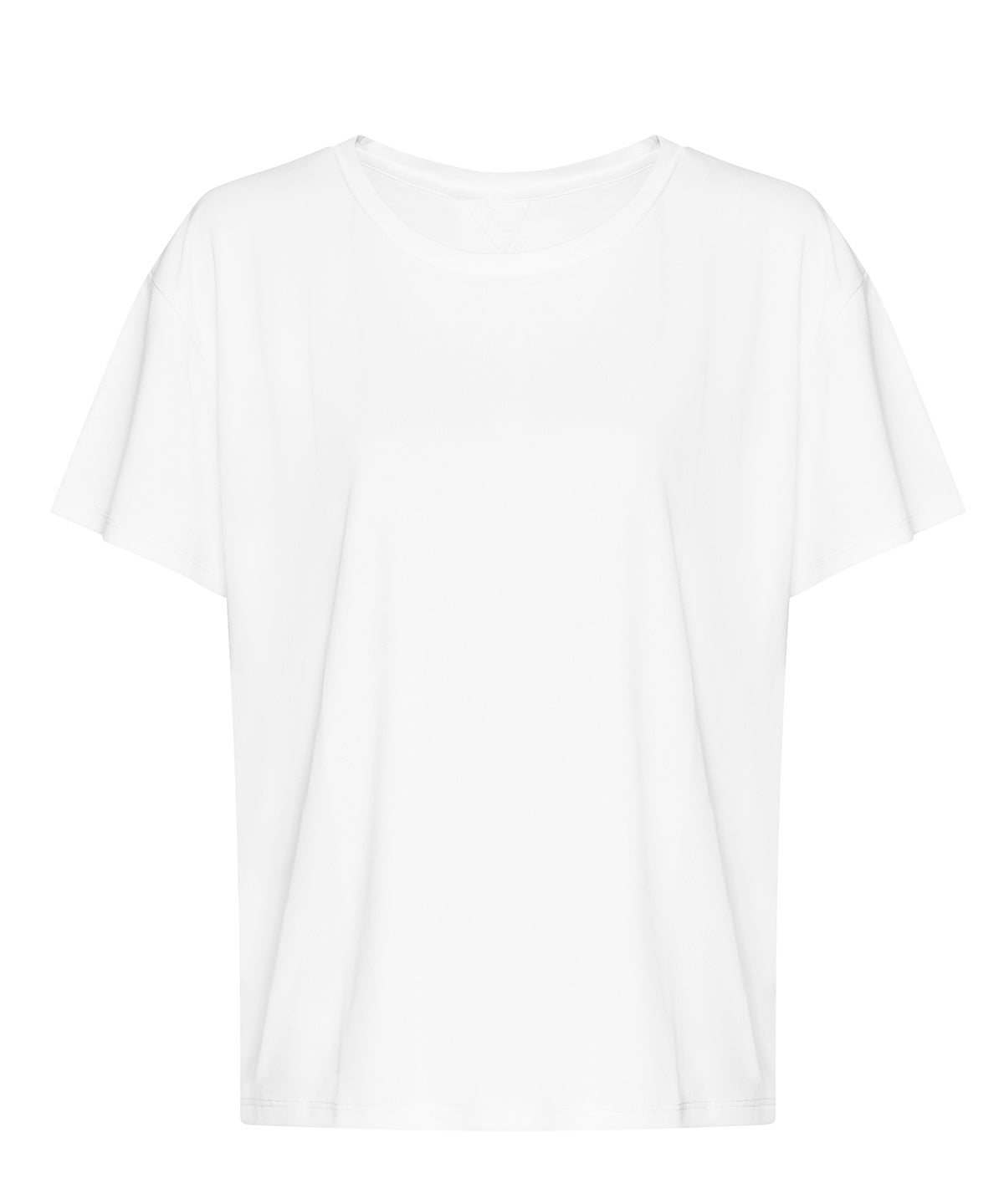 Womens open back T | white