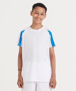 Kids contrast cool T | jet black/fire red